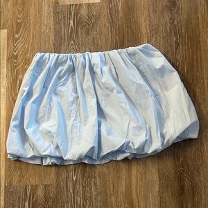 Aritzia Light Blue Gathered Mini Skirt